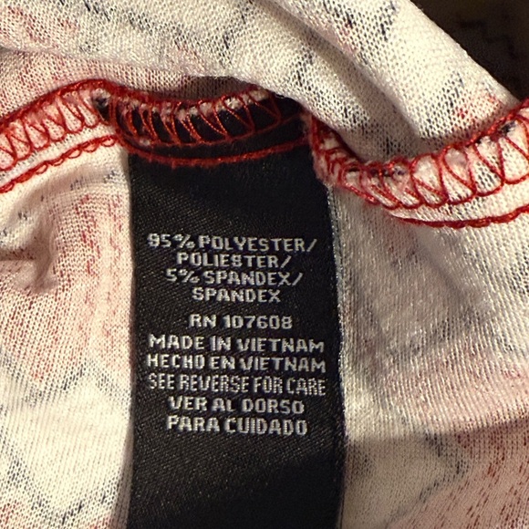 Karin Steven’s Women’s Dress Size 6 Red And White Geometric Pattern Sleeveless - Picture 8 of 16